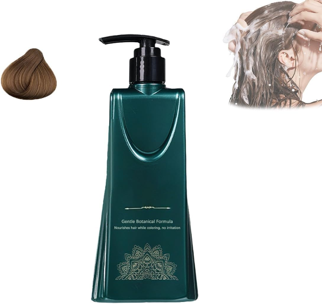 Mild Formula Long Lasting Hair Dye Set,Long-Lasting Single Step Hairdye Kit，Plant Extracts Hair Color Dye Cream for Gray Coverage (Natural Black)