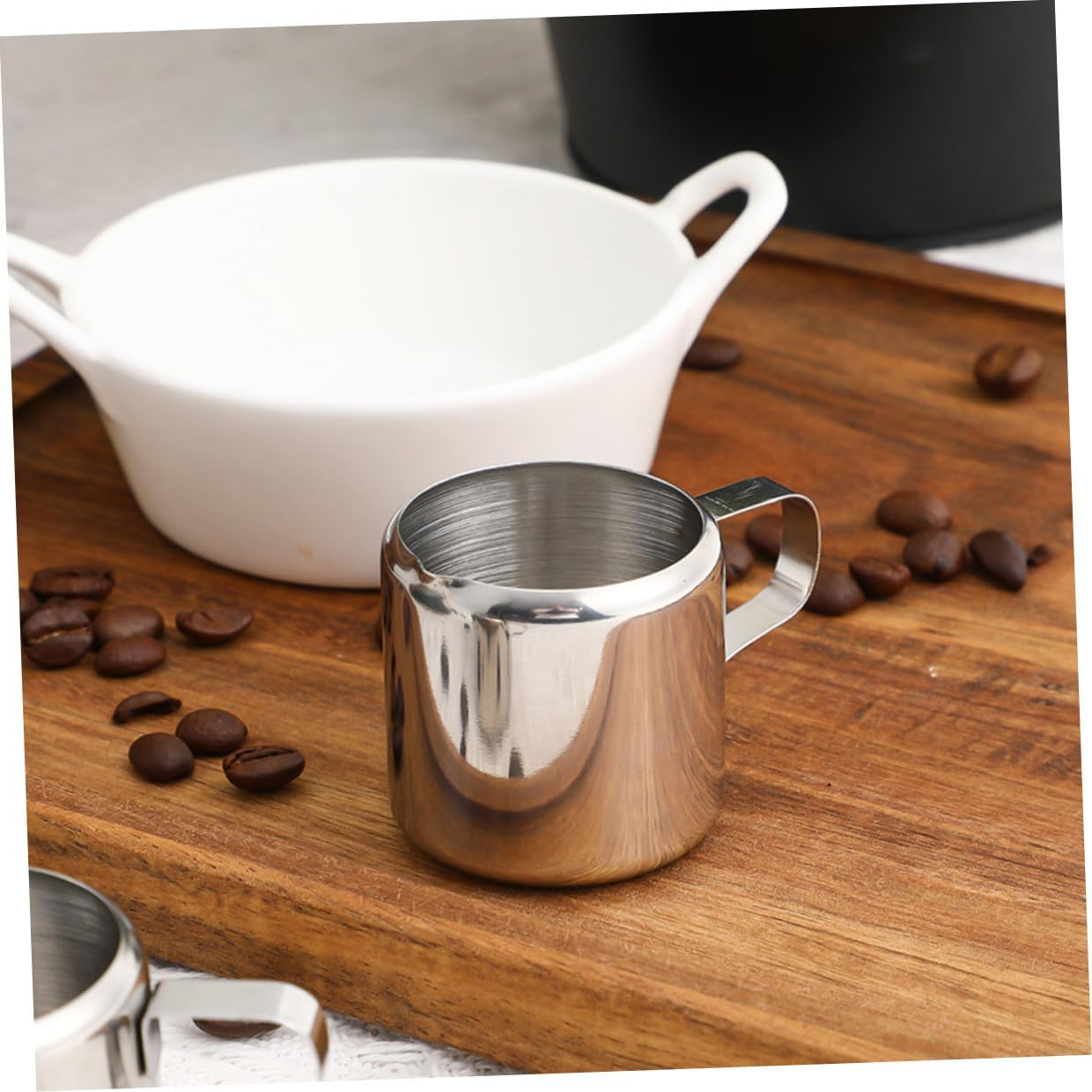 CATIEBYE 3Pcs Stainless Steel Milk Frothing Cups for Espresso Latte Art Steaming Pitchers with Nonstick Surface Multifunctional Sauce and Milk Steamer for Coffee Use image number 2