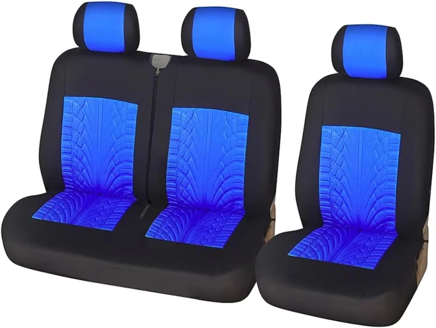 Vehicle Seat Cover Universal for VW LT T4 T5 Car Seat Covers for Transporter/Van Universal Leather,Truck Interior Accessories(Black Polyestor)