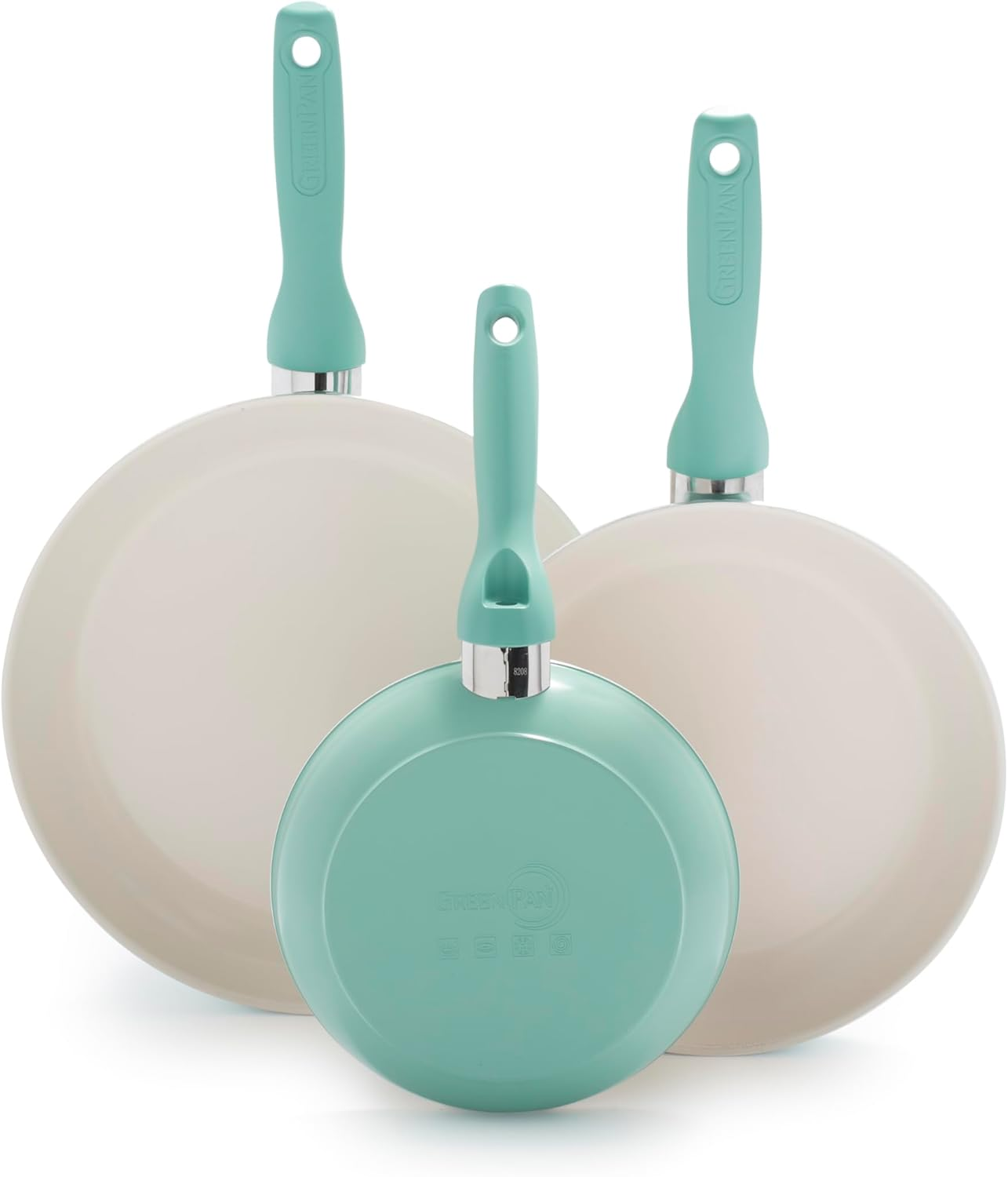 Greenpan Rio Healthy Ceramic Nonstick 10" Frying Pan Skillet, Pfas-Free, Dishwasher Safe, Turquoise