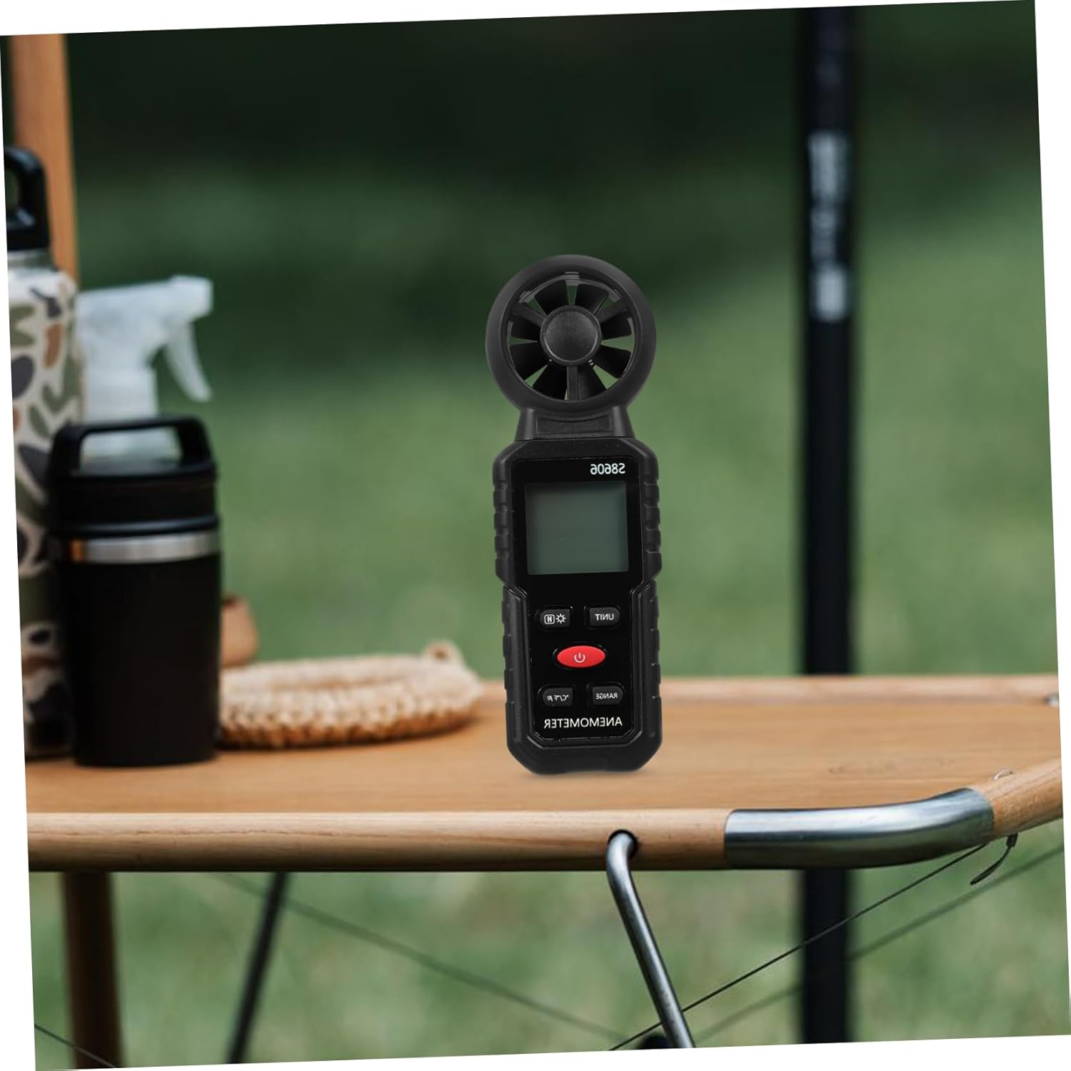GANAZONO Portable Wind Plastic Wind Speed Tester Accurate Air Velocity Measurement Device Digital Anemometer for Outdoor Activities image number 1