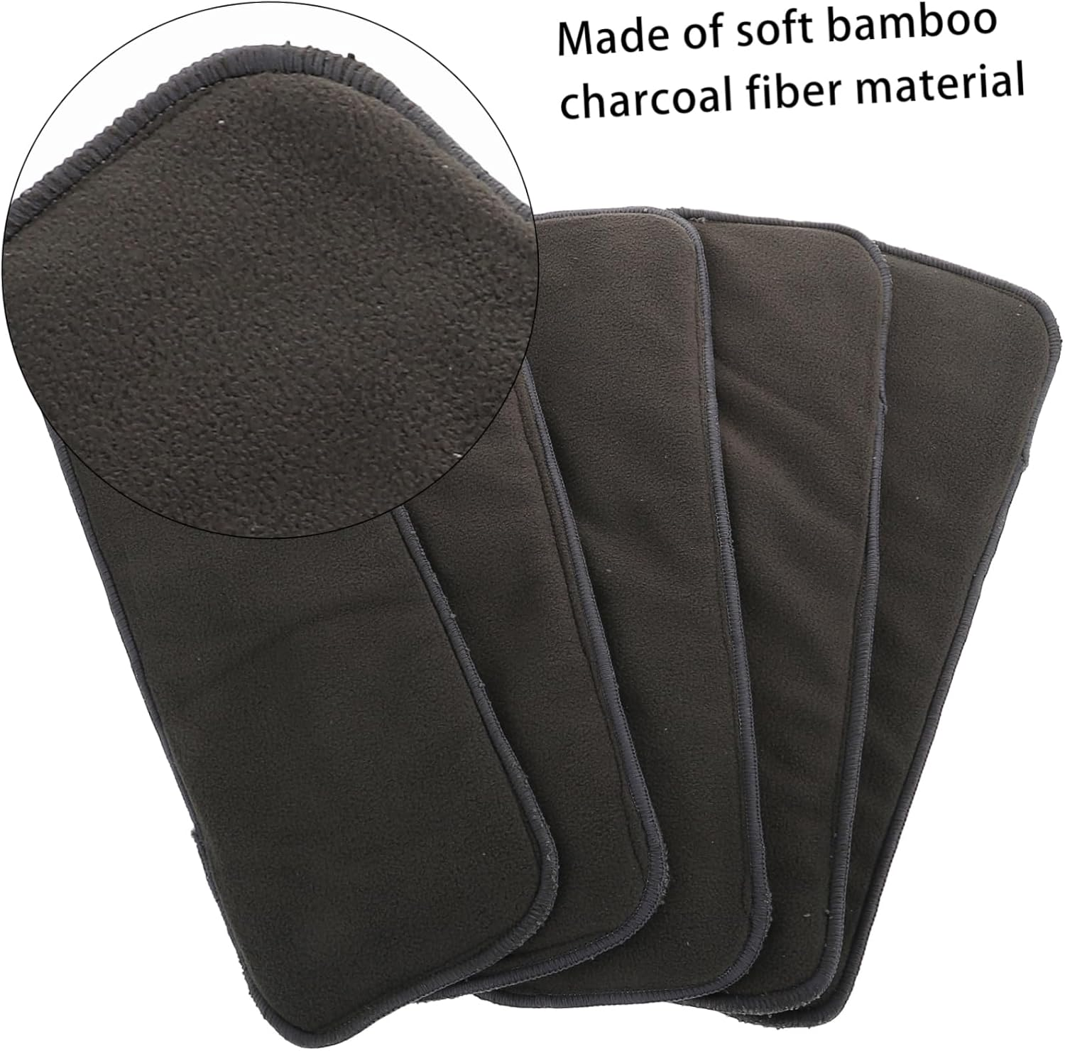 5Pcs Bamboo Diaper Pads Inserts Changing Liners Water-Soluble Odor-Reducing Breathable Comfortable Non-Toxic for Newborns image number 5