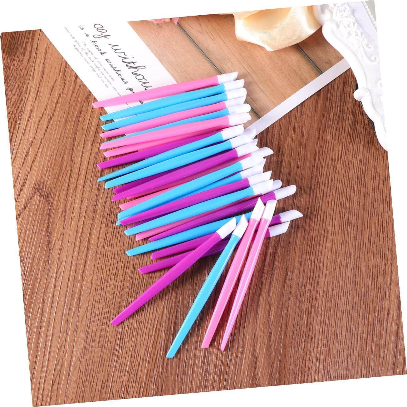 PENIKOKO 30Pcs Dual End Nail Pusher Pumice Stick Nail Care Tools Cleaners Exfoliating Scrub For image number 6