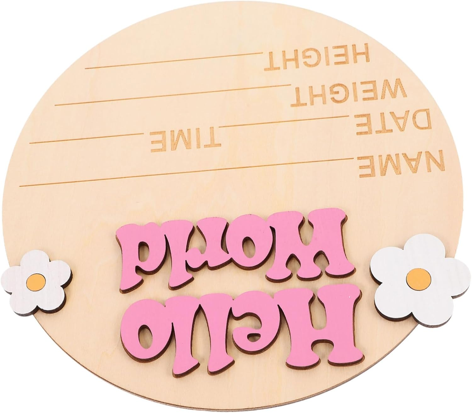 Birth Announcement Sign Name Plaque for Nursery Photo Prop Newborn Announcement Board Safe Sturdy Decor image number 5