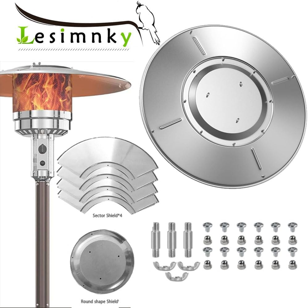 Outdoor Patio Heater Reflector Shield - Upgraded 33" Aluminum Heat Dome Replacement Part for Propane Heaters - round 3-Hole Mount image number 6