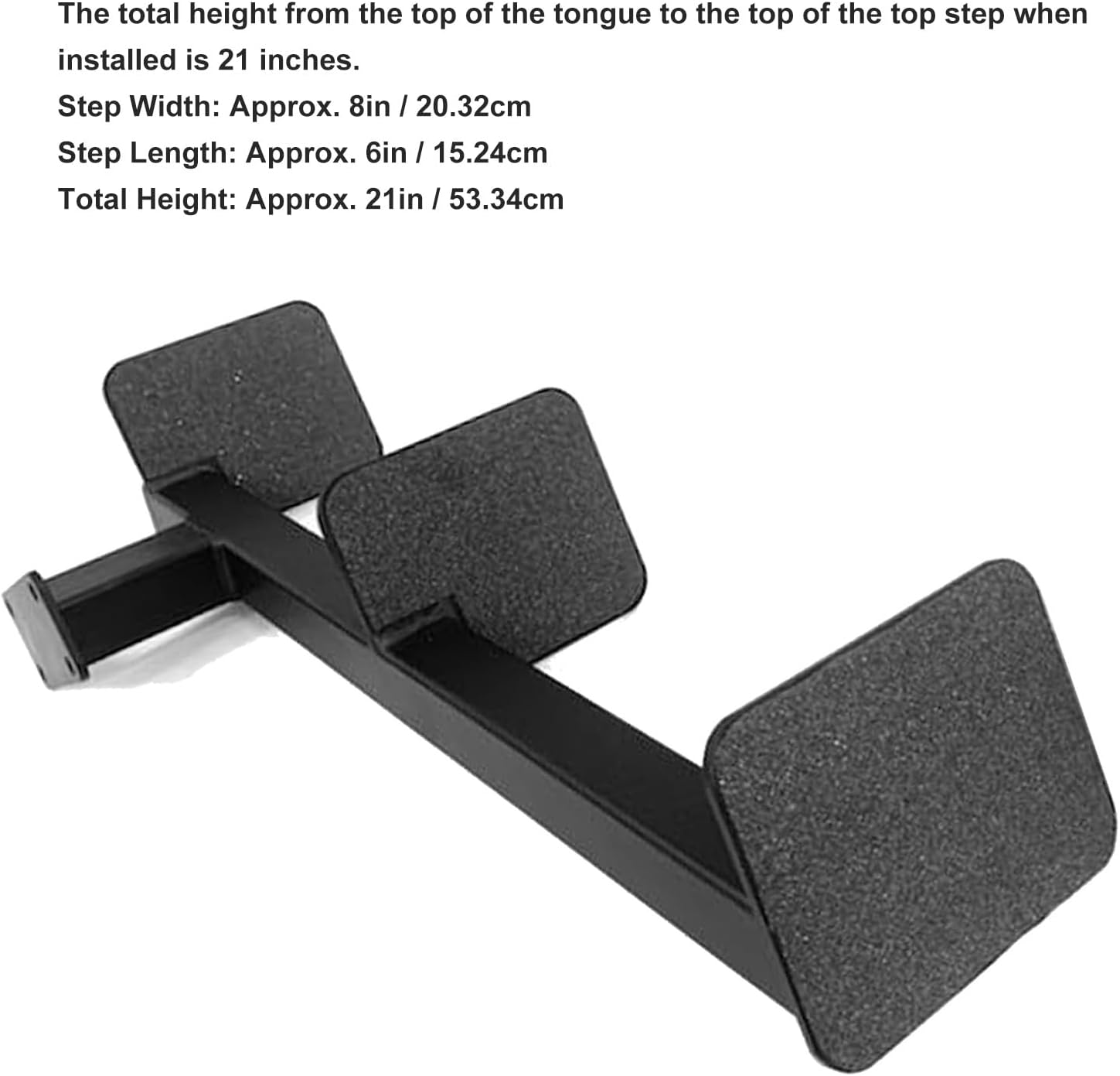 Boat Trailer Step, 3 Steps Trailer Tongue Step, Stainless Steel Paint Spraying Boat Trailer Tongue Step, Universal Trailer Tongue Step for Bass Boats, Easy Installation, 21 Inch image number 4