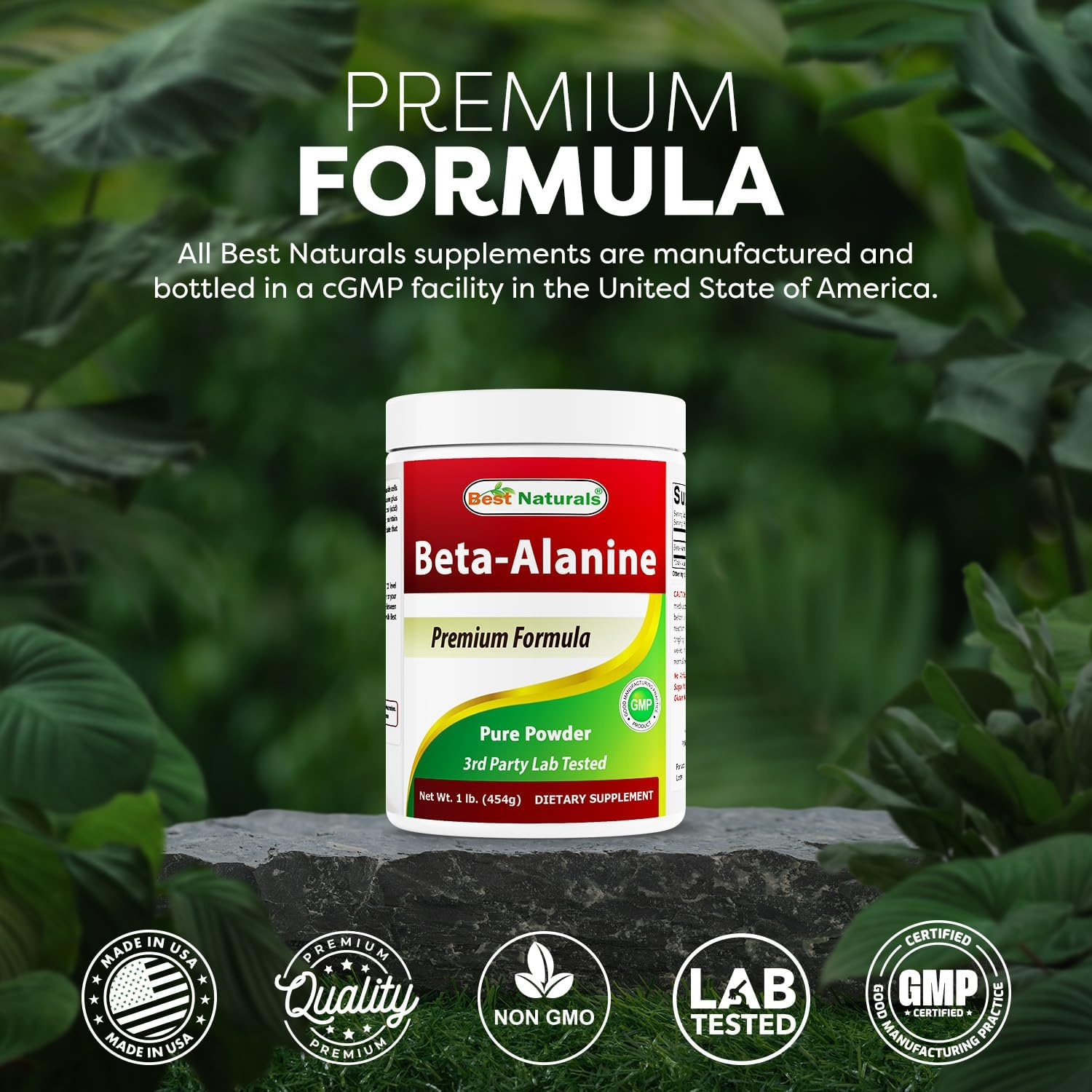 Best Naturals Beta Alanine Pure Powder 1 Pound (1 LB (Pack of 2)) image number 2
