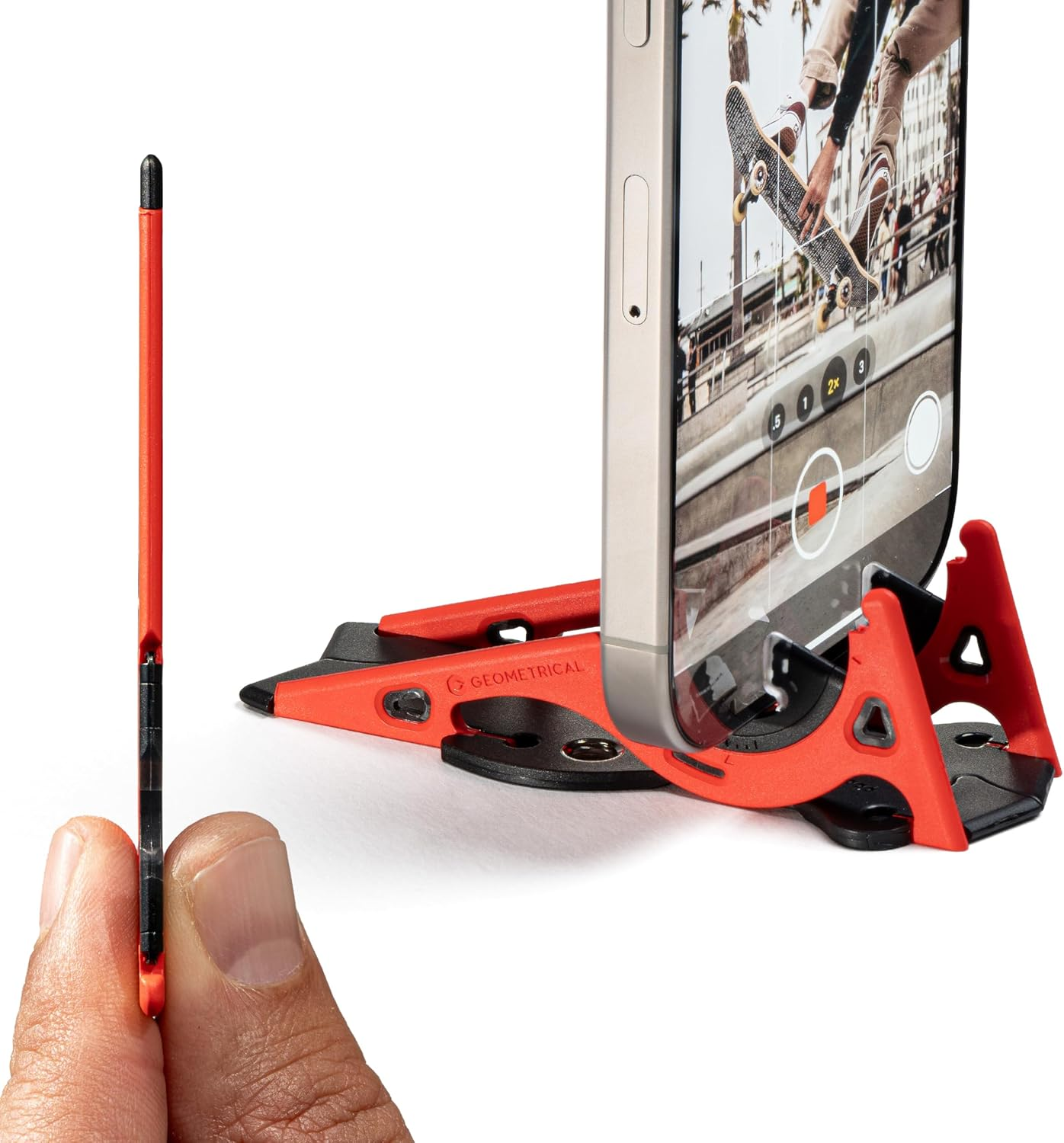 GEOMETRICAL Pocket Tripod Prov2 - Card-Size Stand, for Iphone, Blood Red Universal Kit