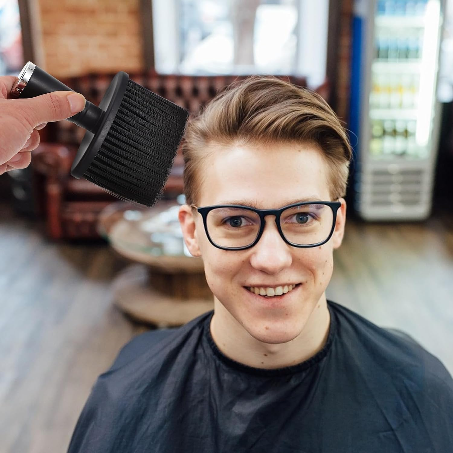 PRETYZOOM Neck Duster Brush for Hair Salon Broken Hair Brush Soft Bristles Neck Cleaning Tool for Facial Removal image number 4