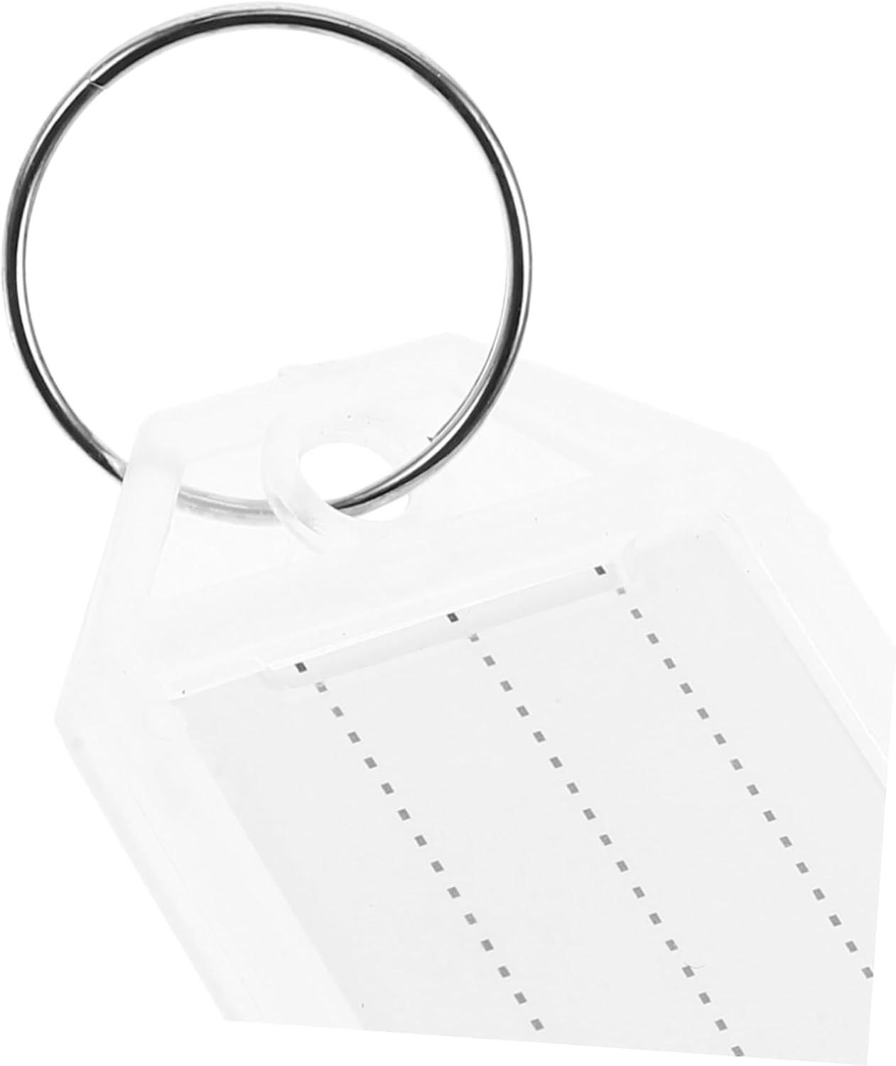 HOUDERCO 100Pcs Fun Luggage Tags Keyring Labels Tags Bulk Suitcase Baggage Cruise Luggage Plastic Key Item Identifiers Split Rings image number 1