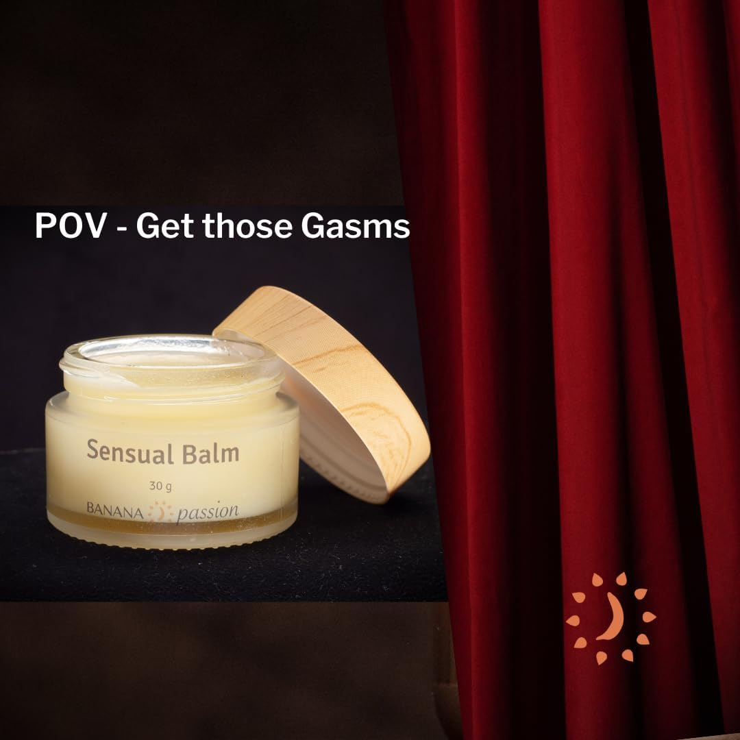 Tingle Cream - Sensation Balm - 30Gms for Rose Bud, Menthol, Peppermint, Cooling Touch for Awakening - Made of Organic Ingredients Such as Shea Butter, Cocoa Butter and Coconut Oil, Banana Passion