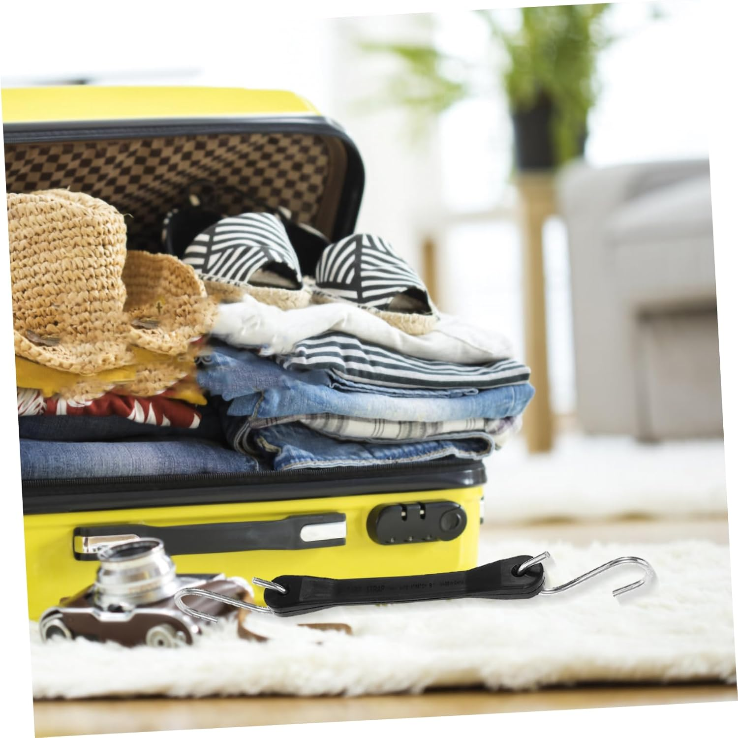 Hoement 6Pcs Quality Luggage Straps for Suitcases Buckle Strap Luggage Belt Strong Fixing image number 4