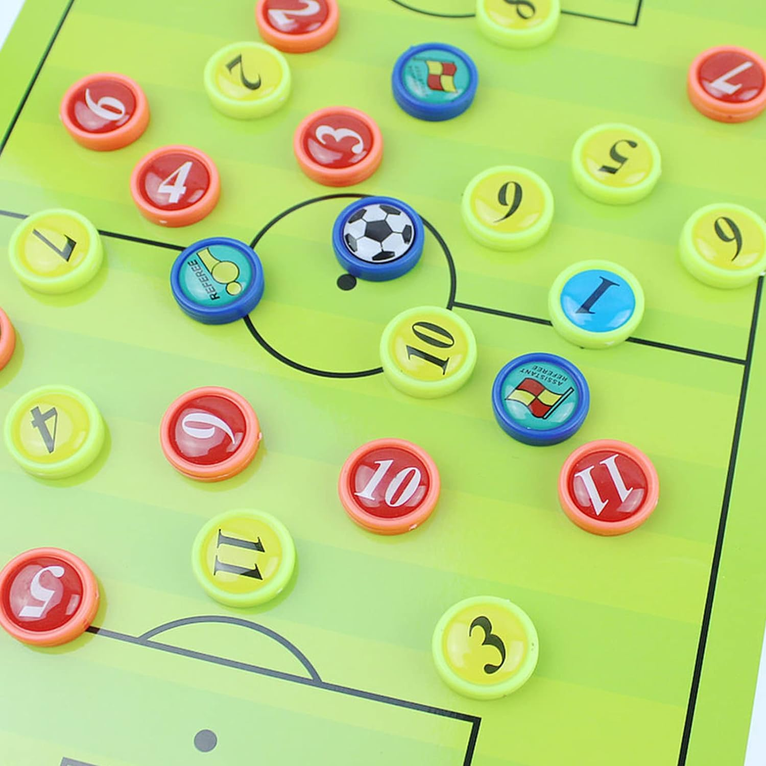 Roseflower Football Soccer Player Magnets 0.62 Inches (1.6Cm Diameter)-Numbered Replacement for Magnetic Tactics Coaching Boards and Magnet Folders Accessories Kit with 2 Pen, an Eraser and Bag image number 4