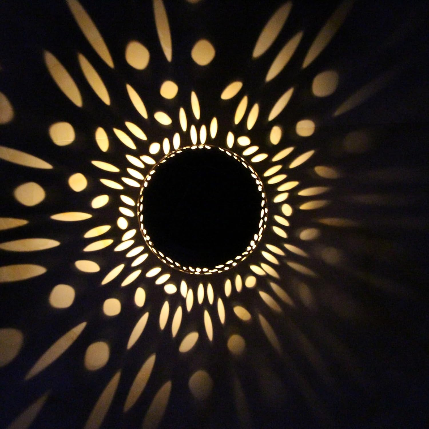 OMRAYTU Solar Table Lanterns Outdoor Waterproof LED Lamp Black- Solar Powered Decorative Lantern for Indoor Desk Bedroom Patio Garden Pathway Yard - White-1 Pack image number 2