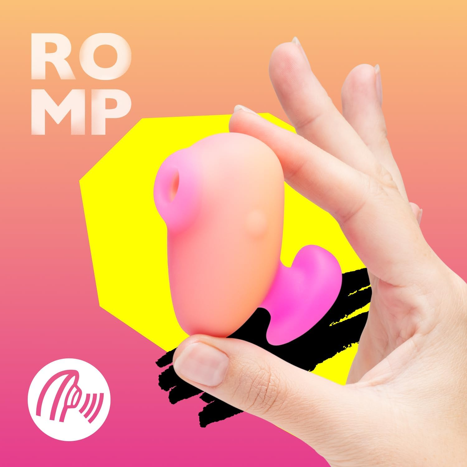 ROMP Kiss Clitoral Suction Sex Toy &ndash; Travel Size Clit Sucker &ndash; Pleasure Air Technology Small Vibrator with 3 Intensity Levels &ndash; Waterproof Female Adult Sexual Stimulator &ndash; Clitoris Stimulation image number 1