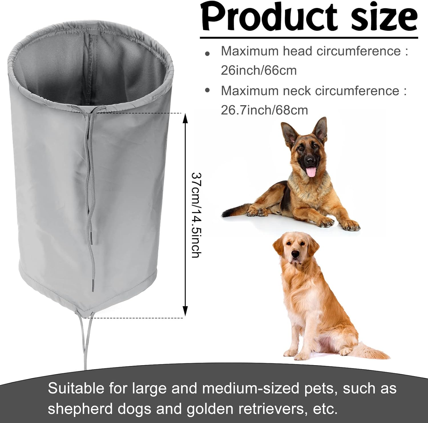 Geyoga 2 Pieces Waterproof Dog Snood Dog Neck and Ears Warmer Reflective Neck Ear Scarf Snood Headband Scruff Winter Headwear(Large) image number 6