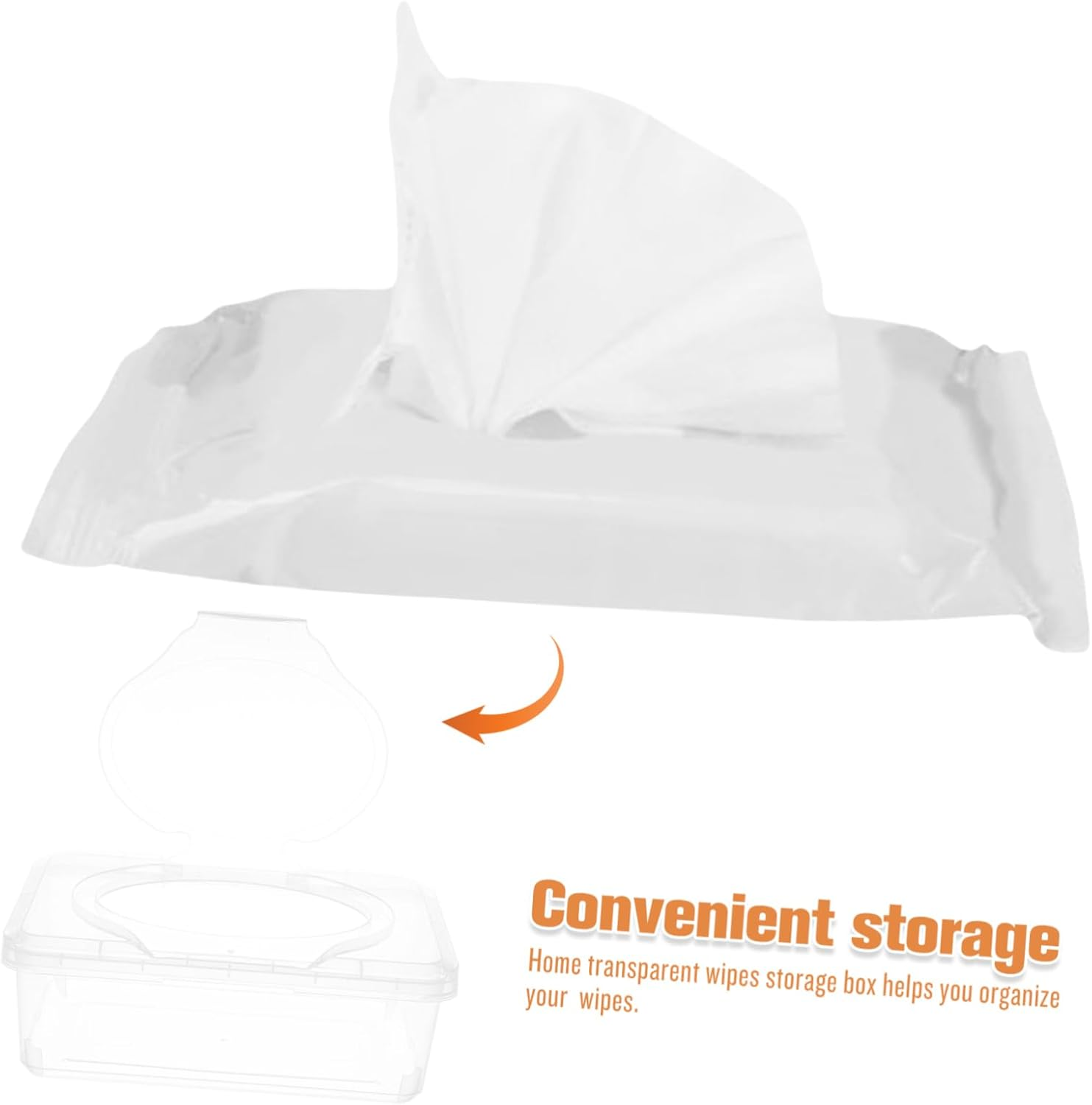 Anneome 2Pcs Portable Refillable Wet Wipes Storage Tissue Dispenser Travel Wipes Holder Tidy Organized image number 6