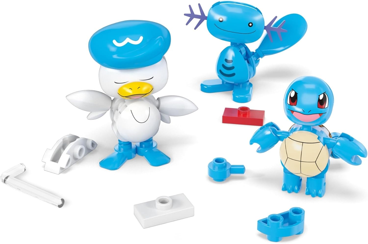 MEGA Pok&eacute;mon Action Figure Building Toys Set, Water-Type Trainer Team with 79 Pieces, 2 Inches Tall, for Kids image number 4
