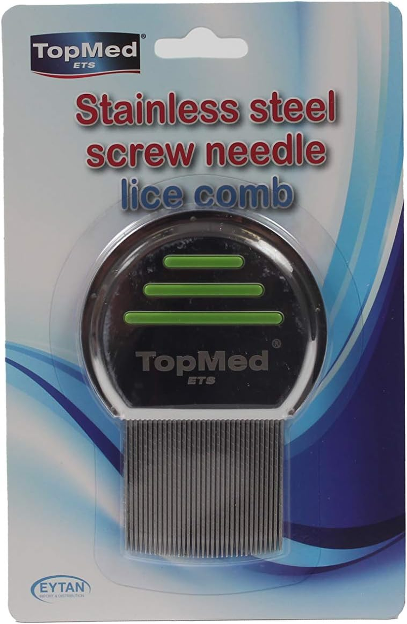 Top Med LICE Comb Steel Screw Needle Spiral 1 Count