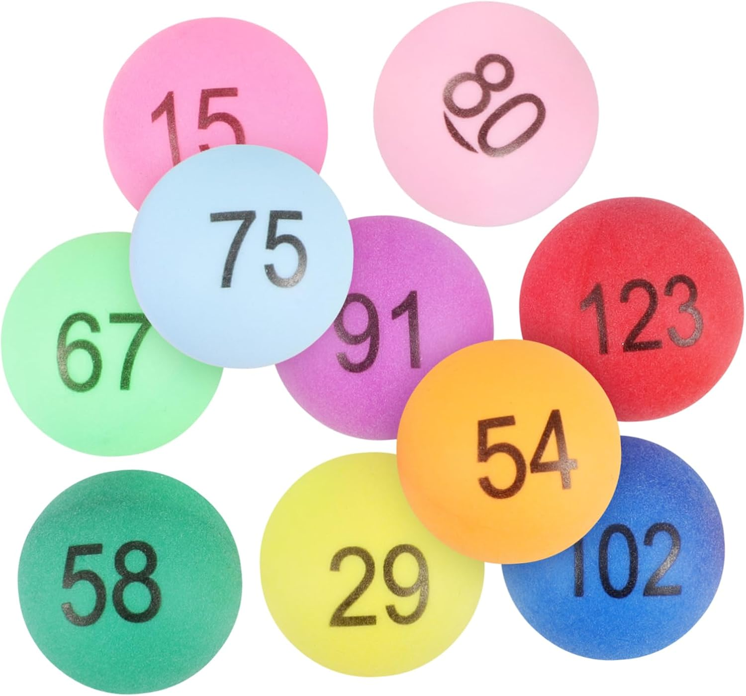 SUPVOX 150Pcs Assorted Color Pong Balls for Game Party Decoration Durable Table Tennis Balls Numbers Fun Easy to Spot for Games image number 1