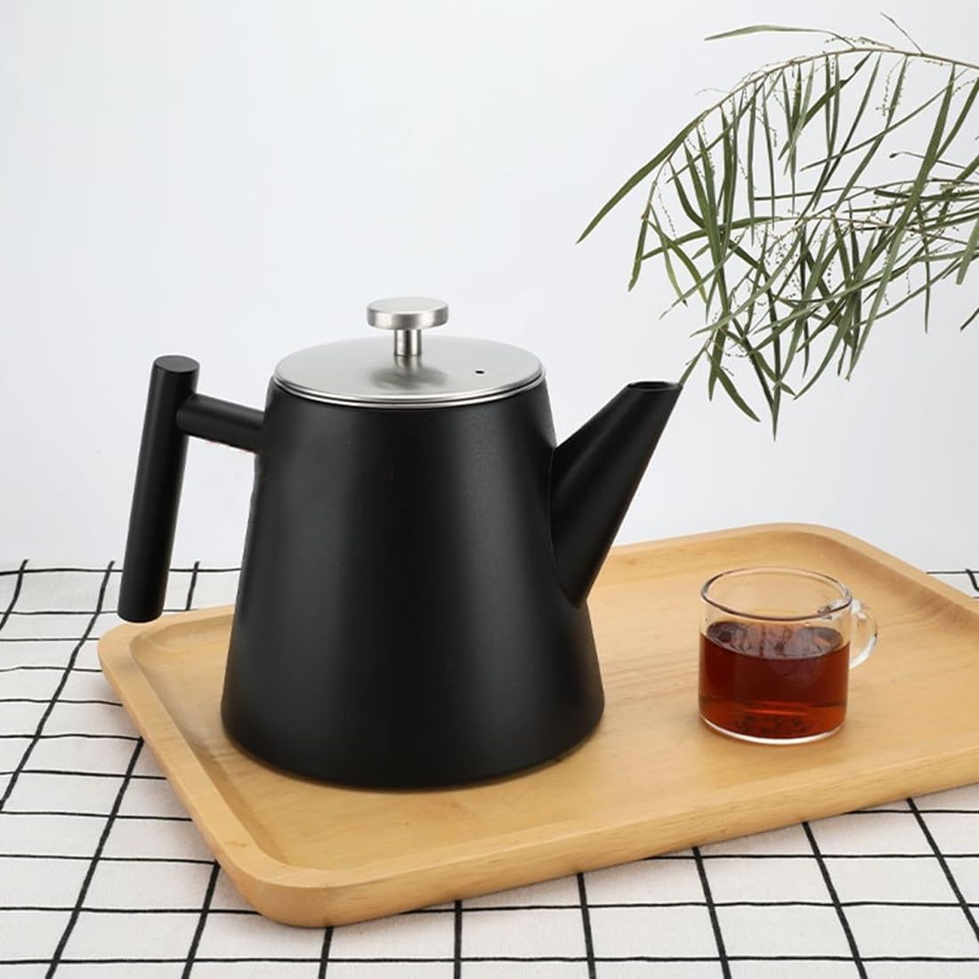 Frafuo Stainless Steel Tea Pot with Infuser for Loose Tea-1000Ml Large Capacity Kettle Teapot with Infuser-Magic Teapot with Strainer Separates Water with Tea or Any Infusion (Not for Gas Stovetop) image number 1