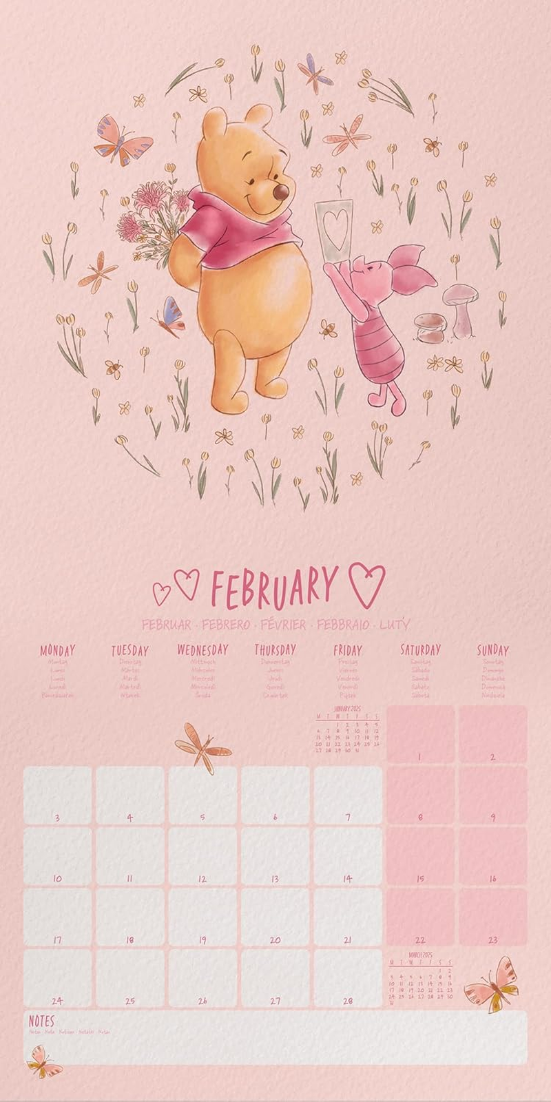 Calendario 30X30 Cm Winnie the Pooh 2025 Pyramid image number 1