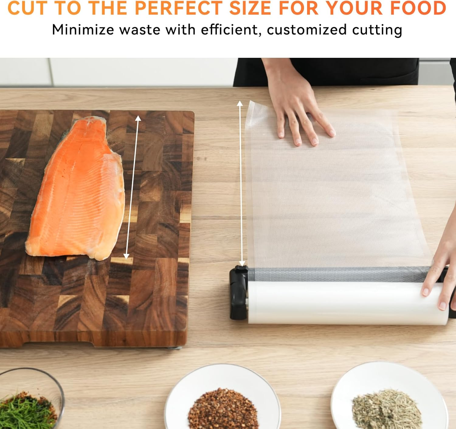 4 Pcak 20Cmx6M 28Cmx6M Vacuum Sealer Bags Food with Cutter, Wevac Vacuum Seal Bags BPA Free, Commercial Grade Compatible with All Vac Machines, Food Saver, Sous Vide and Great for Storage image number 3