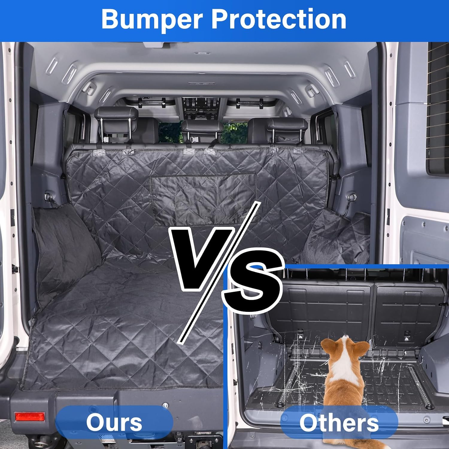 DIYUCAR Dog Car Boot Liner with Bumper and Side Protector, Waterproof, Non-Slip, Multilayer Compatible with Ineos Grenadier 2020-2024, Black image number 3