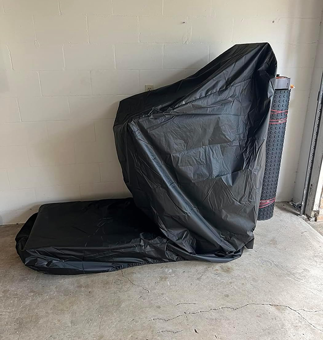 J&C Treadmill Protective Covers Dustproof Folding Running Machine Protective Cover Lightweight Durable Waterproof Sports Treadmill Cover for Home/Indoor or Outdoor Treadmills Black image number 5