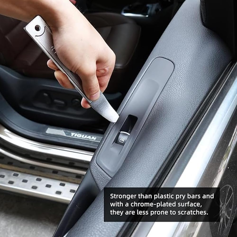 4140 Pry Tool, Panel Removal Tools for Auto Trim,Trim Removal Pry Tool, Car Trim Removal Pry Tool Kit, Interior Door Trim Pry Tool, Metal Pry Bar for Automotive Planes, Panel Popper Tool (1 Pack) image number 5