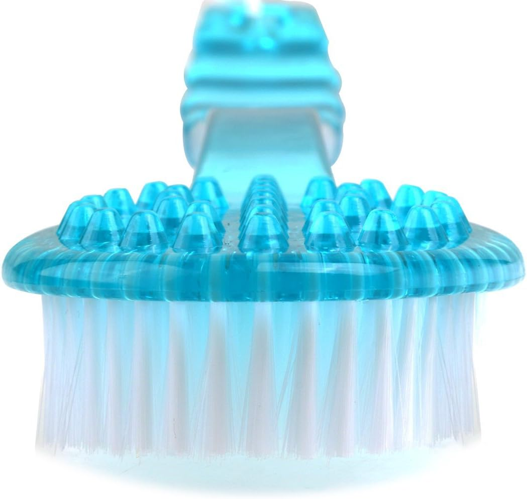 1 Pcs Long Hand Bath Shower Back Brush Scrubber Massager Mobility Blue