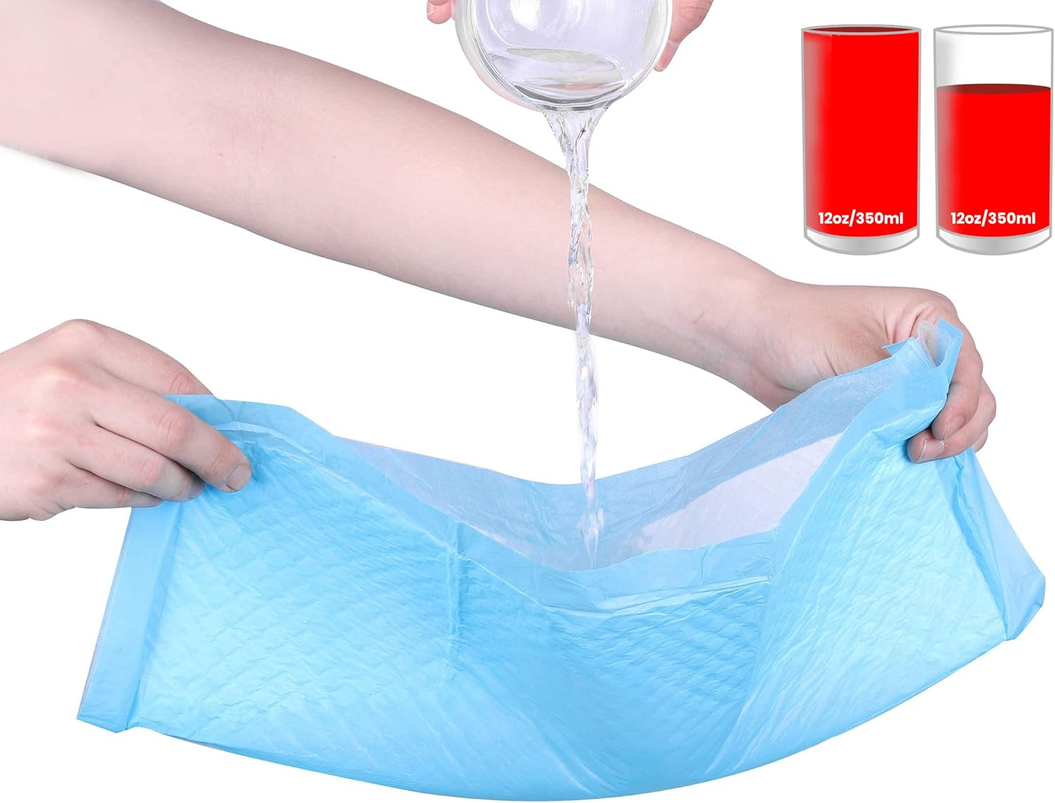 CALPALMY (80-Pack) 24"X24" Pet Training Pee Pads, Ultra Absorbent Pee Pads for Dog and Puppy - with Leak-Proof Moisture Locking Technology Disposable Pet Pads for Puppies, Dogs, Cats, Rabbits image number 2