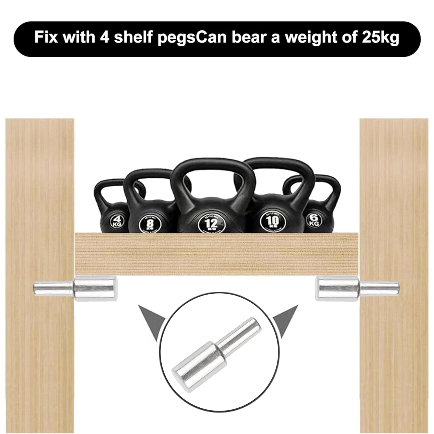 36Pcs Sliver Cabinet Board Support Pegs, 3Mm Metal Shelf Pins,Furniture Shelves Bracket,Small Shelf Support Pins for Kitchen Cabinet Bookcase Furniture and More image number 2