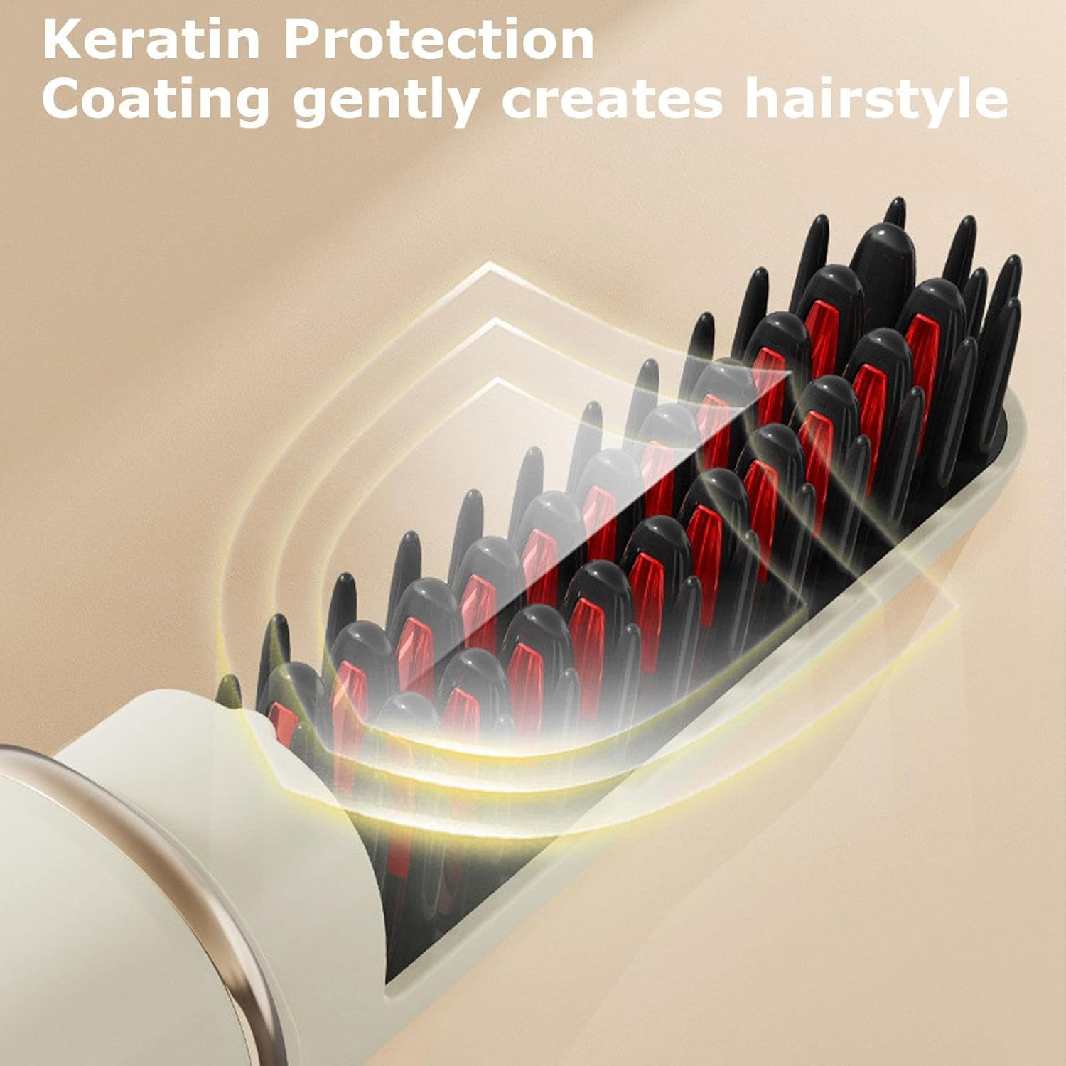 Cordless Hair Straightener, Heated Hair Brush, Rechargeable Hair Brush, Negative Ion Straightener, Hot Comb for Women, Travel Hair Straightener, Cordless Hot Comb, Hair Straightener Brush Portable