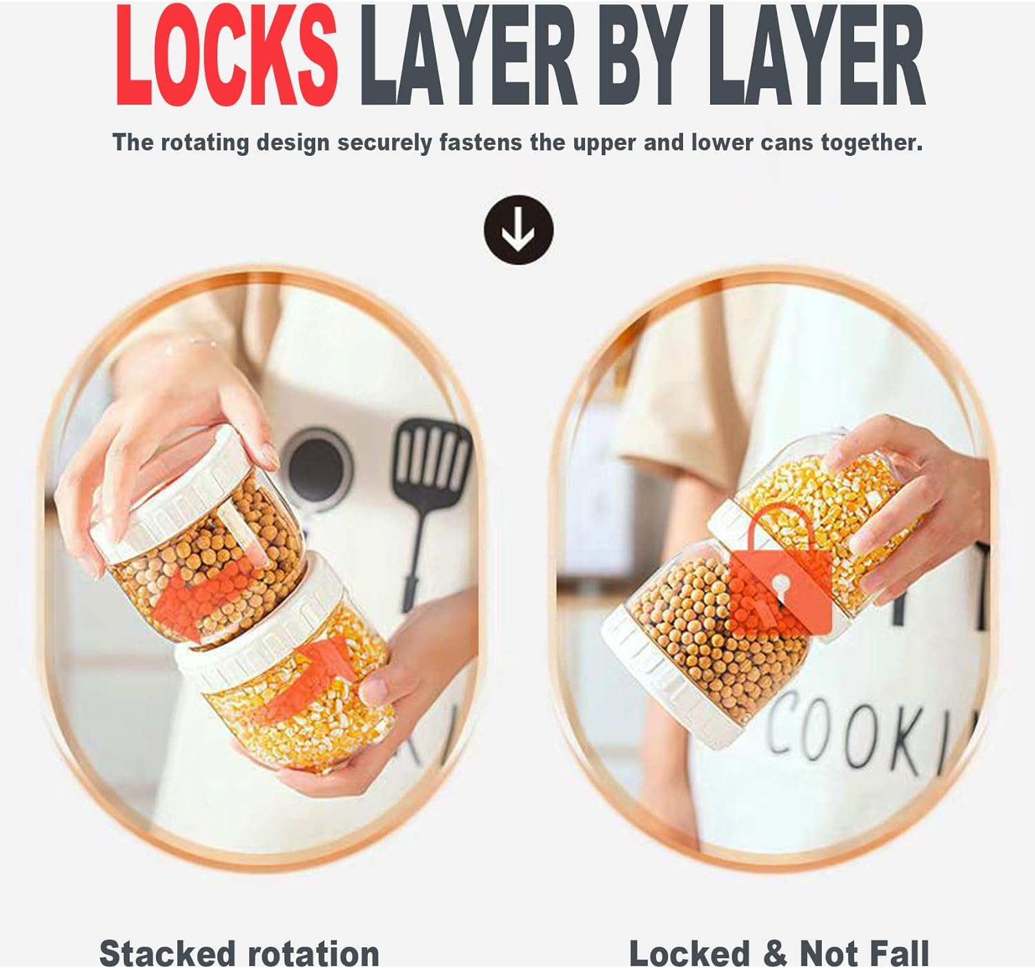 3-Piece Cute Glass Jars with Screw Airtight Lids, Wide Mouth Bottle Storage for Food Candy Grain Kitchen, Cat Claws Overnight Oats Containers Small Stackable Canning image number 5