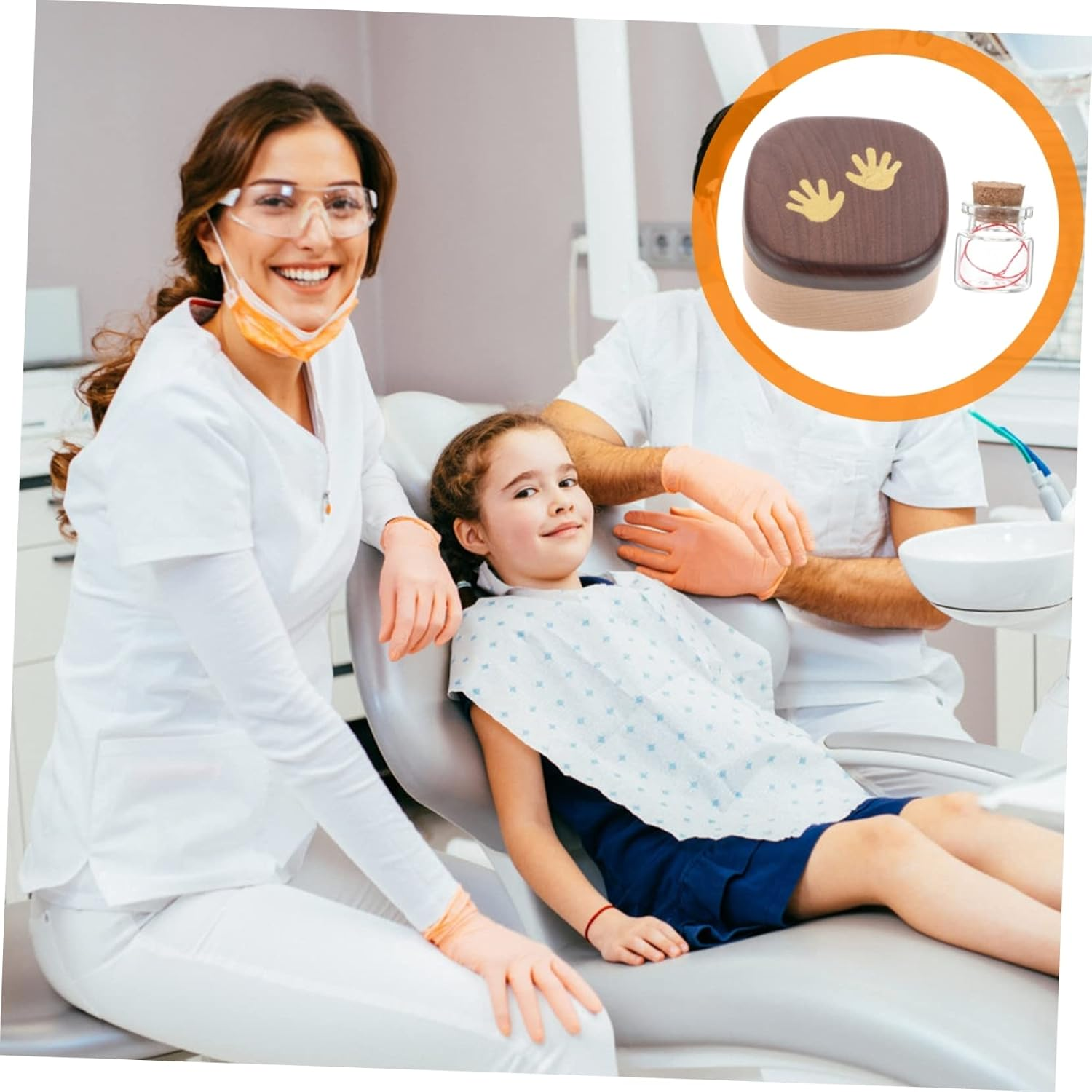 Lanugo Collection Box for Newborn Tooth Keepsake Dedication Shower for Boys image number 1