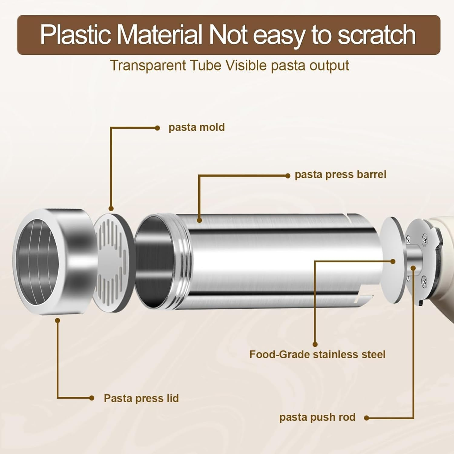 Electric Handheld Pasta Maker Machine Cordless Automatic Noodle Spaghetti Extruder with Dough Roller Press Mixer Attachment for Ramen Homemade Pasta Making DIY Homemade image number 1