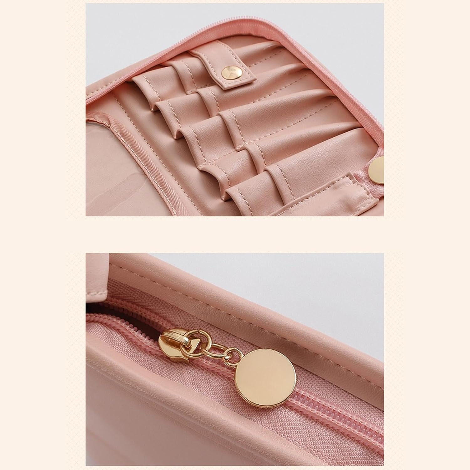 Makeup Brush Travel Case - Portable Makeup Brush Holder, Organizer, Pink image number 4