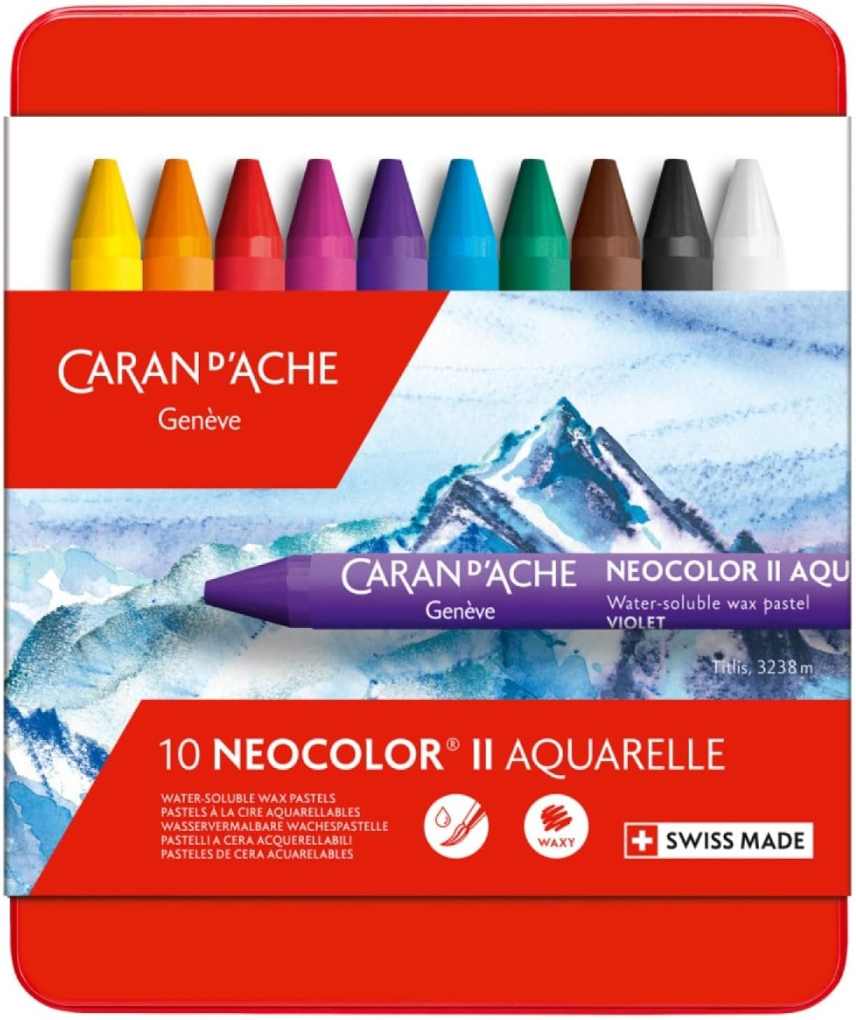 Caran D'Ache Classic Neocolor II Water-Soluble Pastels, 15 Colors image number 4