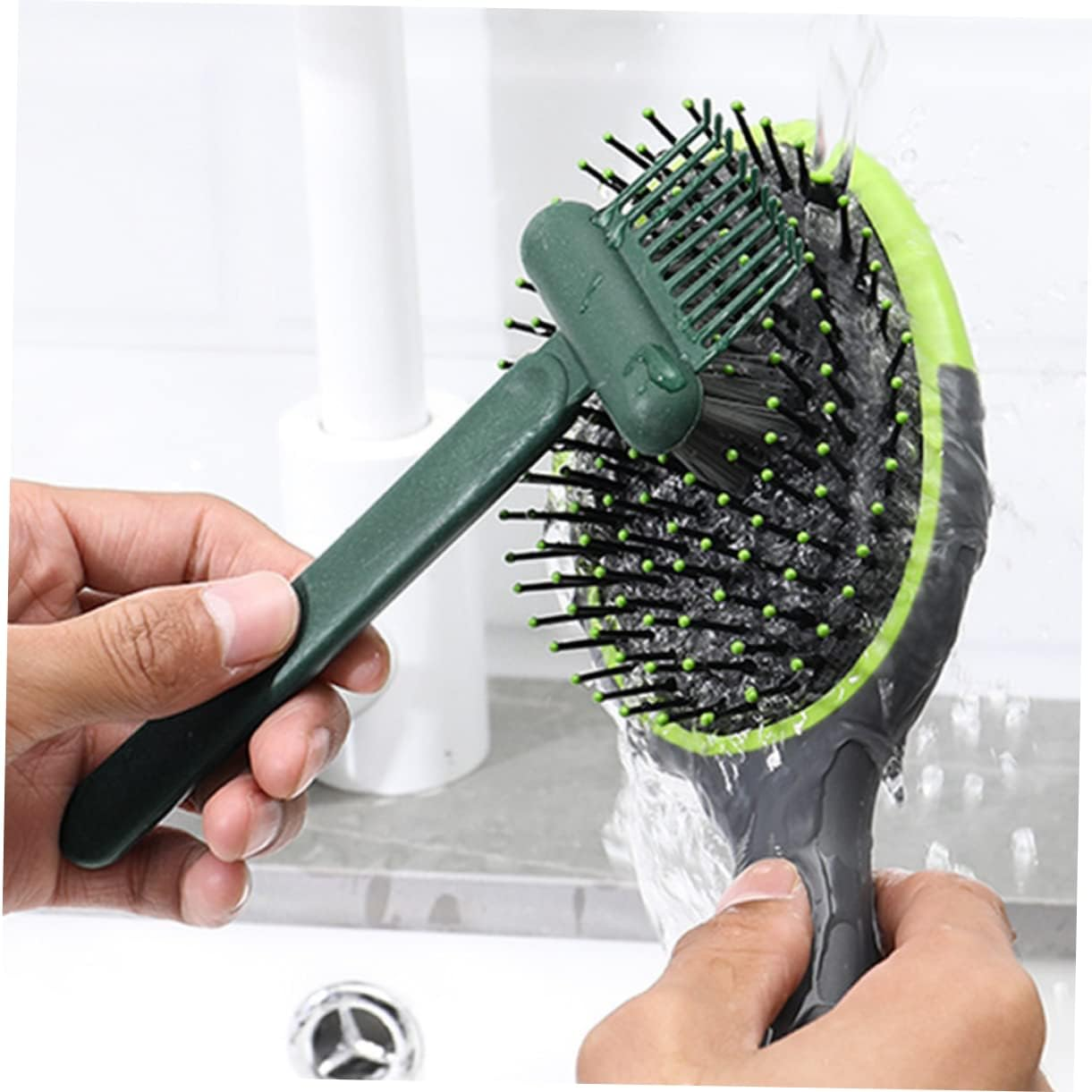 LALAFINA 2Pcs Comb Cleaning Brush Hair Brush Cleaner Hair Brush Cleaning Tool Comb Cleaner Brush Hair Cleaning Hair Brush Hair Remover Hair Japanese-Style Hairdressing Tool image number 2