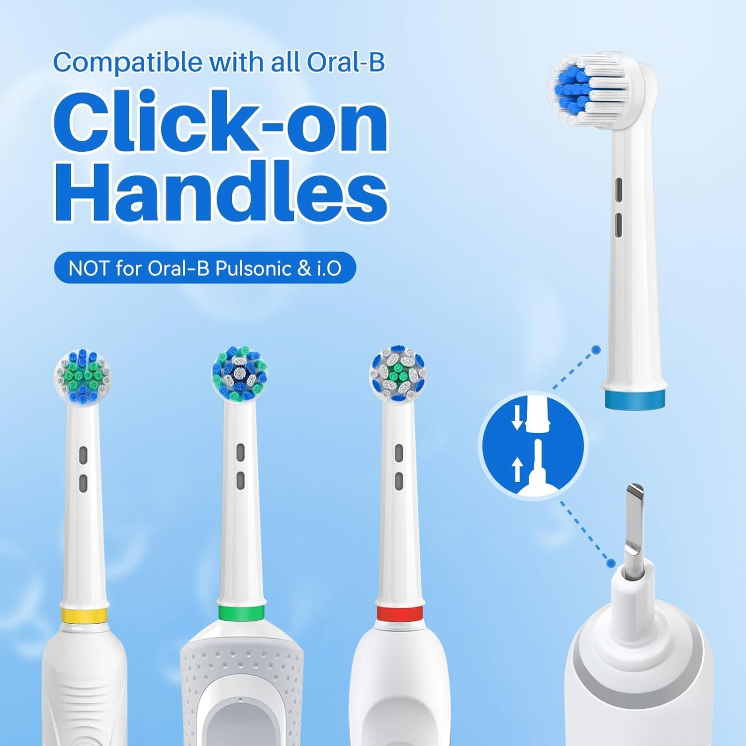 Soft Sensitive Toothbrush Heads Compatible with Oral B Pro Toothbrush, Fit Vitality Plus, Pro 700 100 300 2000, Replacement Brush Heads Soft Sensitive for Gentle Gum Care image number 1