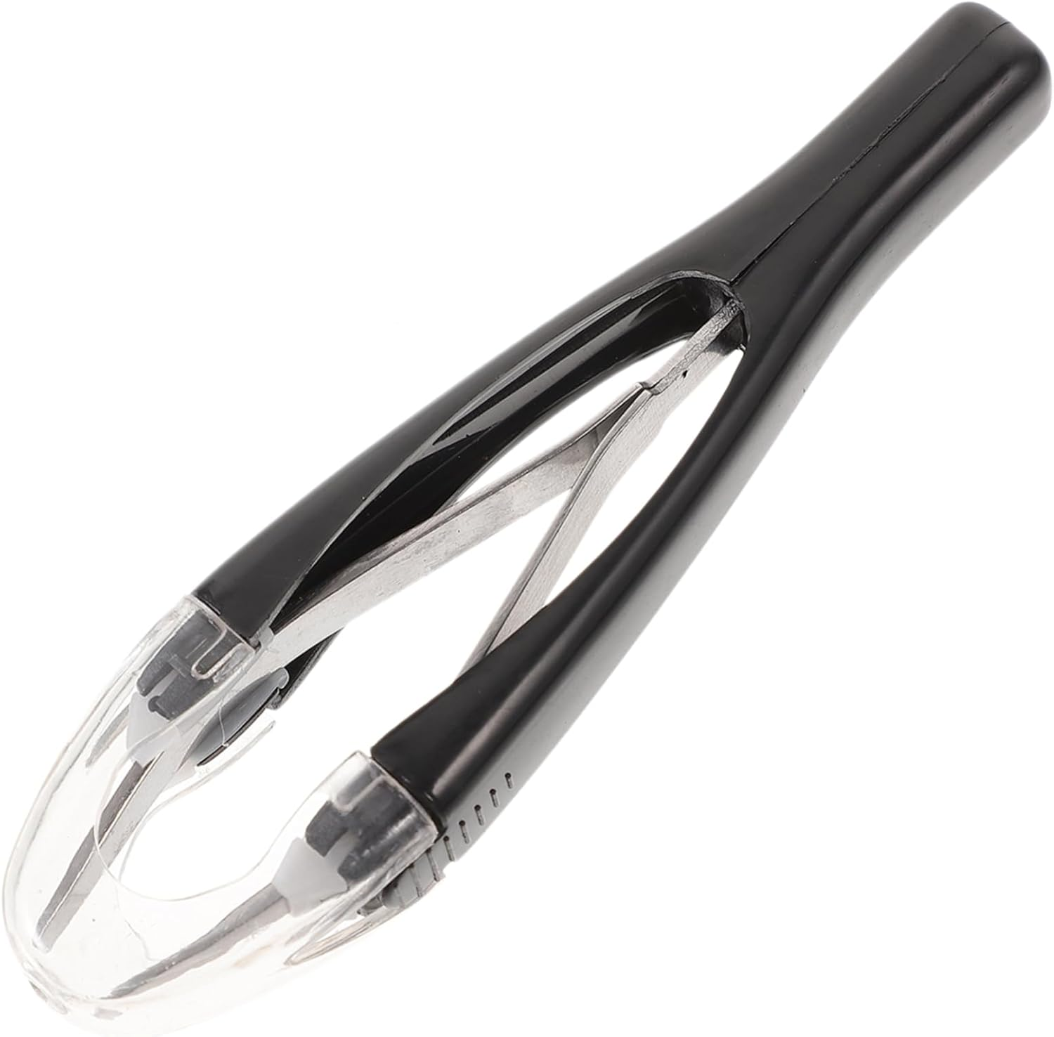 Baluue Automatic Retractable Eyebrow Tweezers Precision Slanted Tip Stainless Steel Hair Removal Tool Compact Travel Makeup Accessory