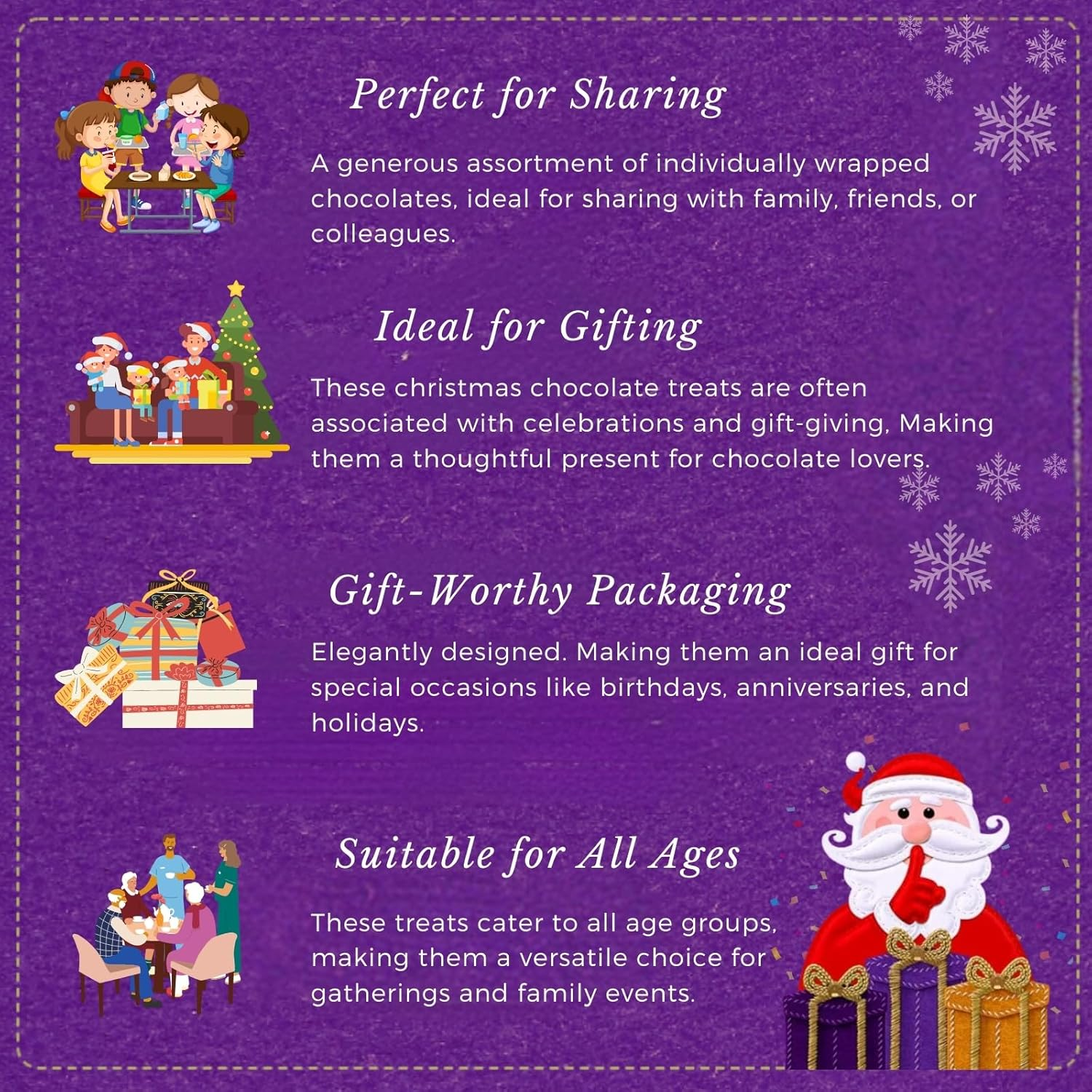 Chocolate Advent Calendar 2024 with Celebrations Chocolate Christmas Tree Advent Calendar 215G and Cadbury Chocolate Tree Decorations 72G Bundle with Fancy Labels Christmas Card image number 1