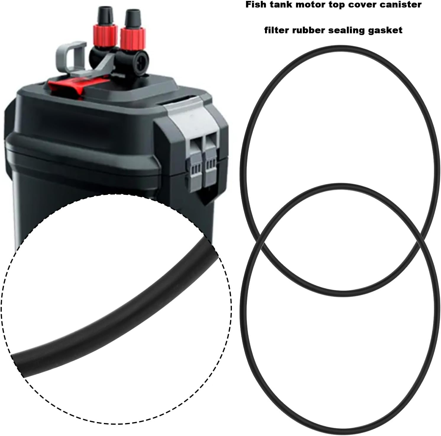 VGOL 2Pcs Fish Tank Motor Top Cover Filter Rubber O-Ring Sealing Gasket Outer Diameter 170Mm Thickness 5Mm A20038 Compatible with Fluval 104 105 204 205 106 206