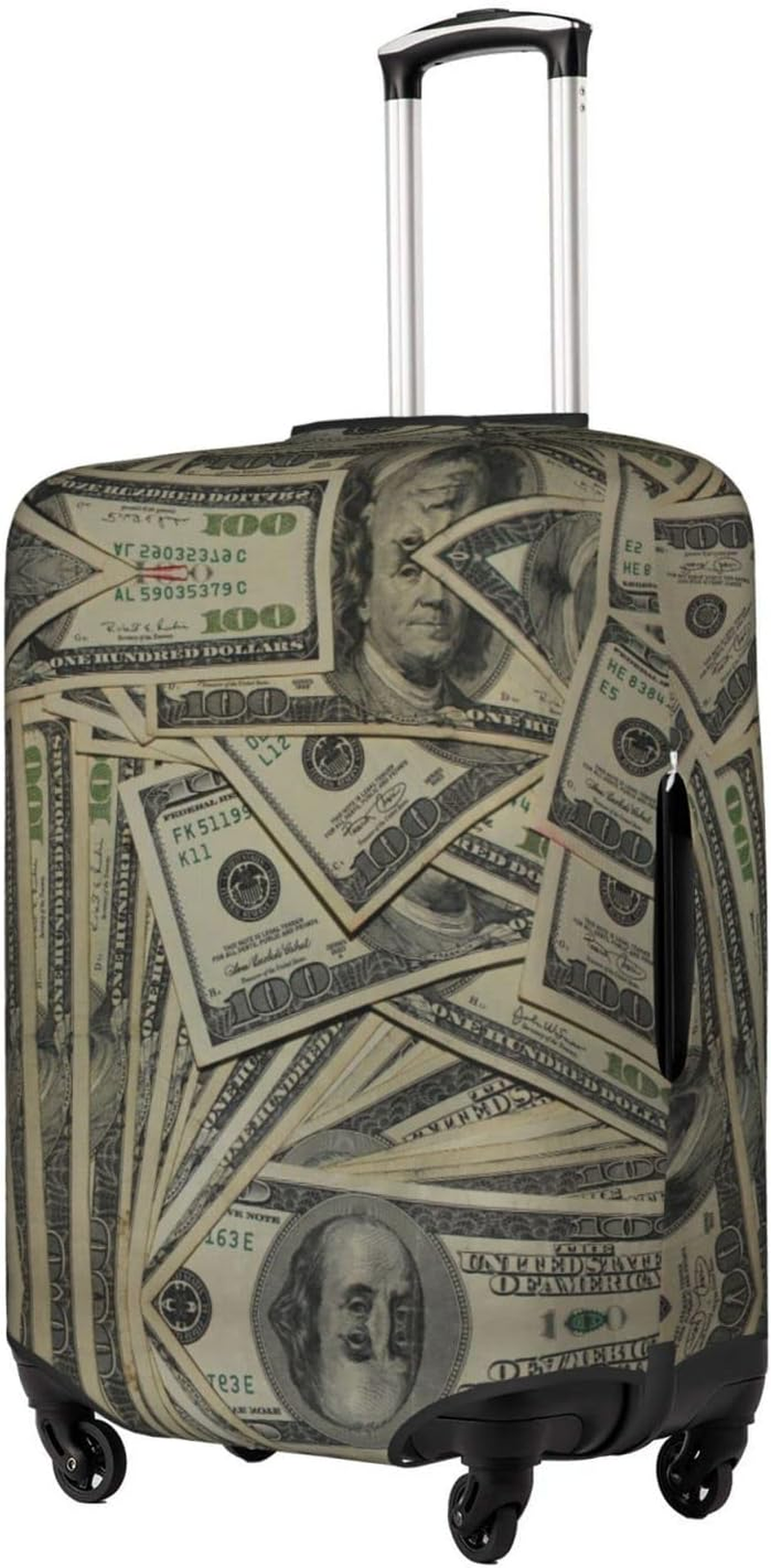 Us Dollar Money Luggage Cover Washable Suitcase Protector Anti-Scratch Suitcase Cover Fits 18-32 Inch Luggage image number 5
