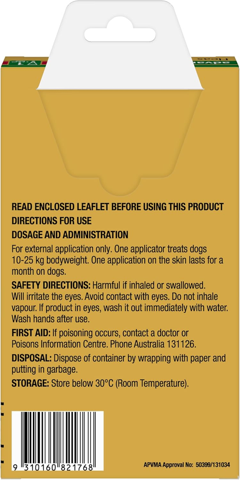 Advantage Fleas for Dogs 10 - 25Kg - 1 Pack