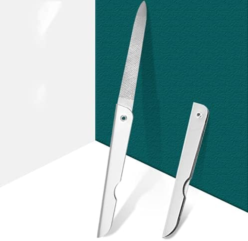 WOIWO 5PCS Stainless Steel Nail File Creative Knife Folding Nail File Manicure Care Tool image number 6