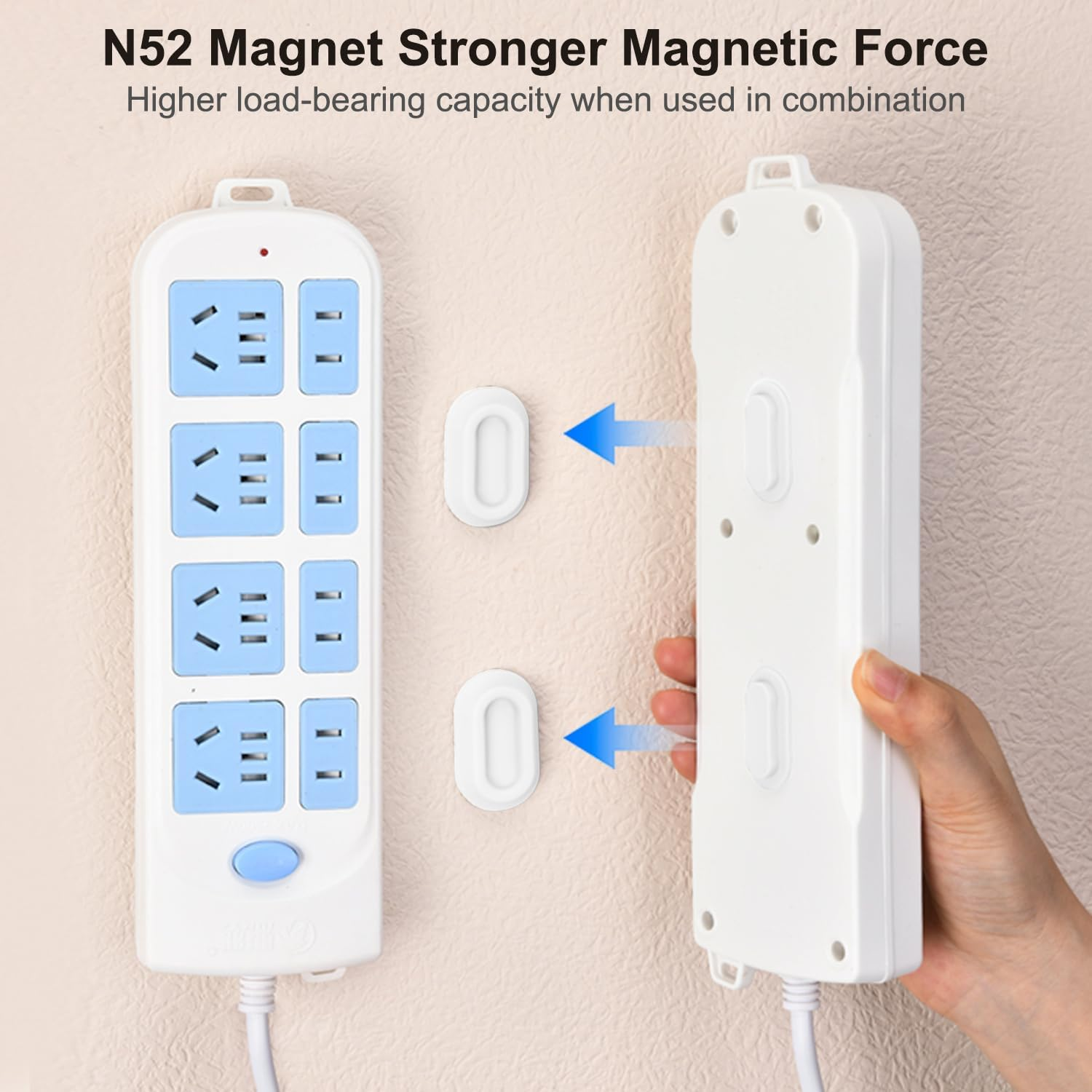 Magnetic Remote Control Holder Wall Mount 4 Pack Soft Silicone Remote Control Caddy with Strong Adhesive Remote Holder for TV, AC, Fan image number 4