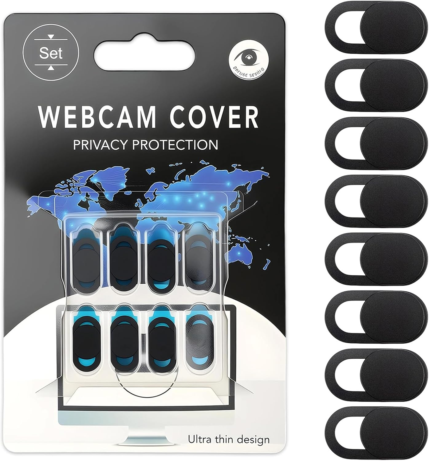 8 Pcs Laptop Camera Slide Cover, Privacy Webcam Cover, Ultra-Thin Camera Protector for PC Tablet Smartphone Computer, Prevent Peeping Secure Online Privacy Protection Easy to Use Durable image number 6