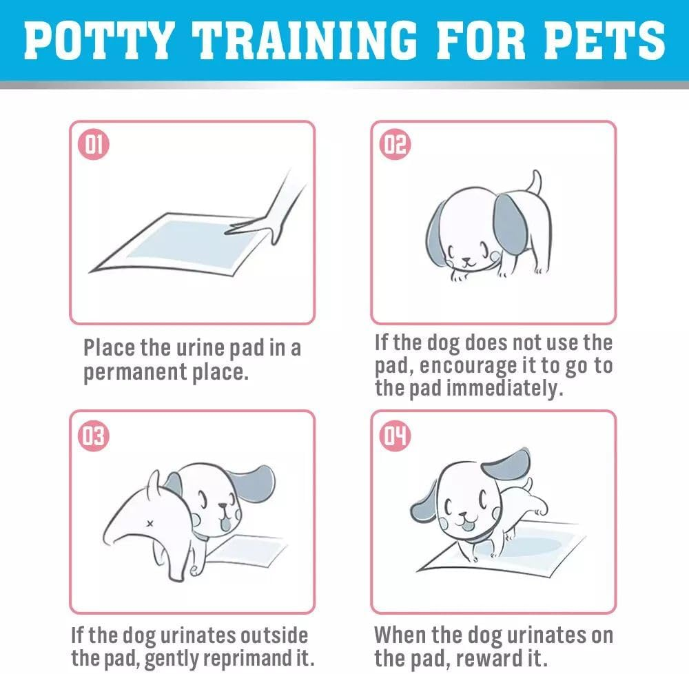 VAKA 105-Piece Pet Training Pads, Value Pack, Disposable Leak-Proof Dog Pee Pads, Fast Drying Pee Mats for Dogs, Cats, Rabbits Pets, 60X60Cm Pink - 105-Piece Blue Pads image number 4